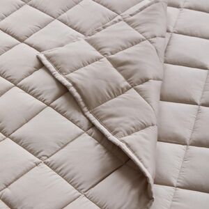 Quince Organic Bamboo Box Quilt King/ Cal King Color Sand ~ NWOT